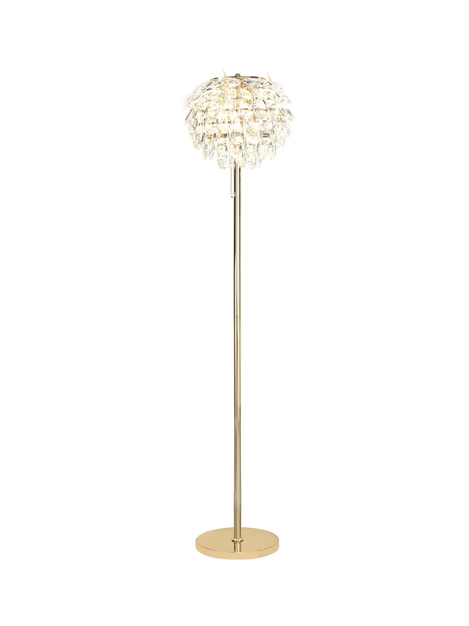Coniston French Gold Crystal Floor Lamps Diyas Designer Floor Lamps 